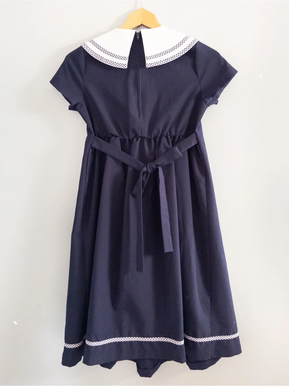 Bonnie Jean Navy Dress with White Sailor Collar